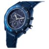 Ρολόι Dextera Chrono 39 mm, ελβετικής κατασκευής, μεταλλικό βραχιόλι, μπλε, μπλε φινίρισμα