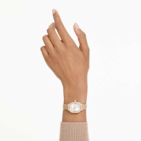 Ρολόι Dextera Octagon Swiss Made, δερμάτινο λουράκι, καφέ, φινίρισμα σε απόχρωση ροζ χρυσού
