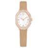 Ρολόι Dextera Octagon Swiss Made, δερμάτινο λουράκι, καφέ, φινίρισμα σε απόχρωση ροζ χρυσού Ρολόι Dextera Octagon Swiss Made, δερμάτινο λουράκι, καφέ, φινίρισμα σε απόχρωση ροζ χρυσού