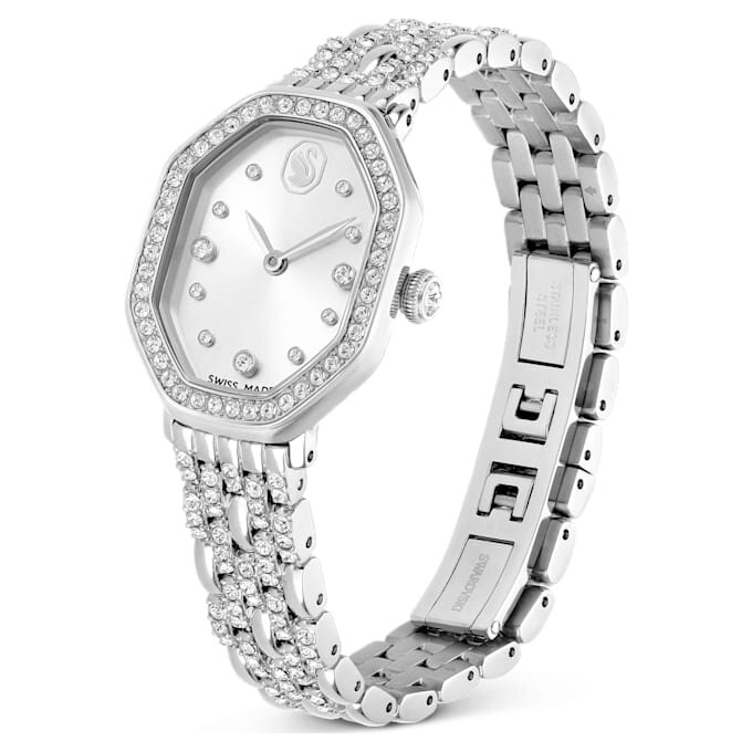 Ρολόι Dextera Octagon Swiss Made, μεταλλικό βραχιόλι, ασημί απόχρωση, ανοξείδωτο ατσάλι Ρολόι Dextera Octagon Swiss Made, μεταλλικό βραχιόλι, ασημί απόχρωση, ανοξείδωτο ατσάλι