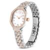 Ρολόι Dextera Octagon Swiss Made, μεταλλικό βραχιόλι, ασημί απόχρωση, φινίρισμα σε απόχρωση ροζ χρυσού