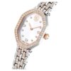 Ρολόι Dextera Octagon Swiss Made, μεταλλικό βραχιόλι, ασημί απόχρωση, φινίρισμα σε απόχρωση ροζ χρυσού