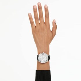 Ρολόι Dextera Tachymetre Swiss Made, δερμάτινο λουράκι, ασημί απόχρωση, ανοξείδωτο ατσάλι