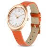 Ρολόι Imber Oval Swiss Made, δερμάτινο λουράκι, πορτοκαλί, φινίρισμα σε απόχρωση ροζ χρυσού Ρολόι Imber Oval Swiss Made, δερμάτινο λουράκι, πορτοκαλί, φινίρισμα σε απόχρωση ροζ χρυσού