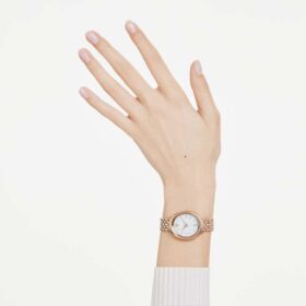 Ρολόι Imber Oval Swiss Made, μεταλλικό βραχιόλι, χρυσό χρώμα, φινίρισμα ροζ χρυσού