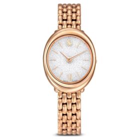 Ρολόι Imber Oval Swiss Made, μεταλλικό βραχιόλι, χρυσό χρώμα, φινίρισμα ροζ χρυσού