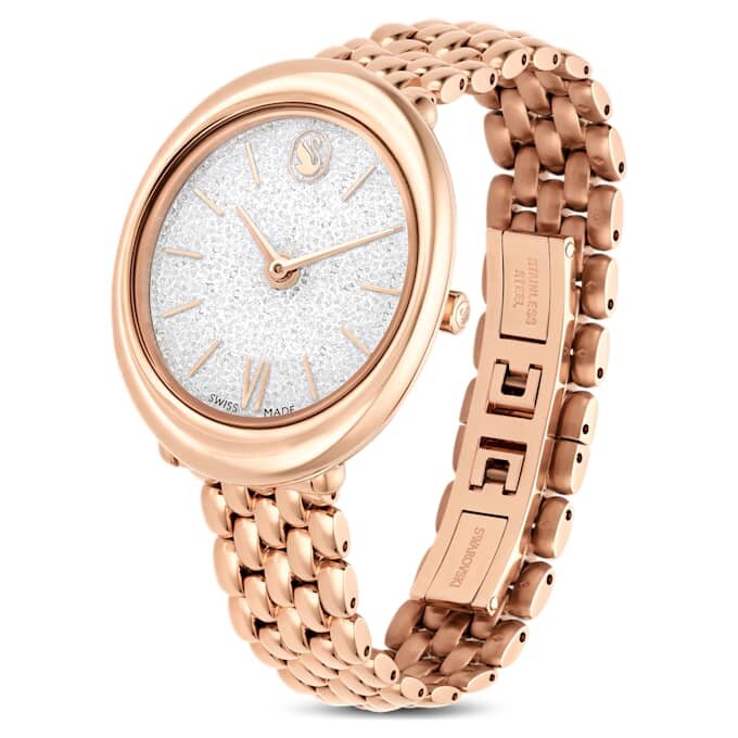 Ρολόι Imber Oval Swiss Made, μεταλλικό βραχιόλι, χρυσό χρώμα, φινίρισμα ροζ χρυσού Ρολόι Imber Oval Swiss Made, μεταλλικό βραχιόλι, χρυσό χρώμα, φινίρισμα ροζ χρυσού