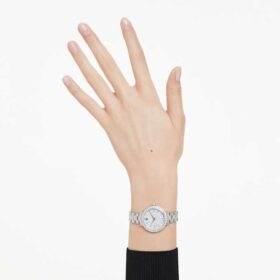 Ρολόι Matrix 3-Link Swiss Made, μεταλλικό βραχιόλι, ασημί απόχρωση, ανοξείδωτο ατσάλι