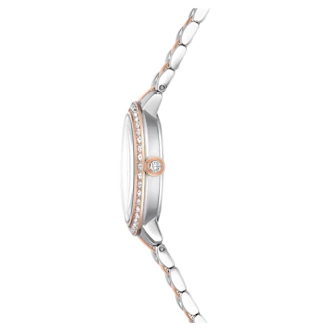 Ρολόι Matrix 3-Link Swiss Made, μεταλλικό βραχιόλι, ασημί απόχρωση, φινίρισμα σε απόχρωση ροζ χρυσού Ρολόι Matrix 3-Link Swiss Made, μεταλλικό βραχιόλι, ασημί απόχρωση, φινίρισμα σε απόχρωση ροζ χρυσού