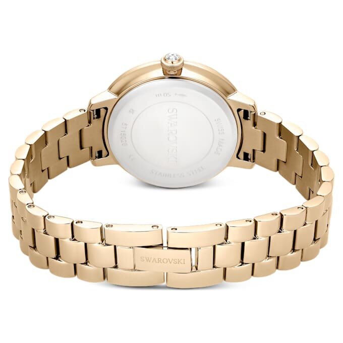Ρολόι Matrix 3-Link Swiss Made, μεταλλικό βραχιόλι, χρυσό χρώμα, φινίρισμα σε χρώμα σαμπάνιας Ρολόι Matrix 3-Link Swiss Made, μεταλλικό βραχιόλι, χρυσό χρώμα, φινίρισμα σε χρώμα σαμπάνιας