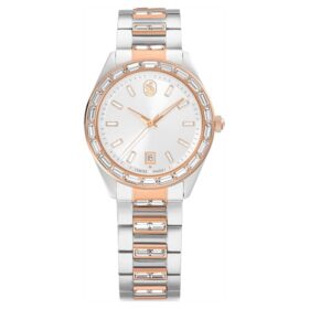 Ρολόι Matrix Date Swiss Made, μεταλλικό βραχιόλι, χρώμα ροζ χρυσού, φινίρισμα από μείγμα μετάλλων Ρολόι Matrix Date Swiss Made, μεταλλικό βραχιόλι, χρώμα ροζ χρυσού, φινίρισμα από μείγμα μετάλλων