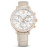 Ρολόι Matrix Tennis Chrono Swiss Made, δερμάτινο λουράκι, μπεζ, φινίρισμα σε απόχρωση ροζ χρυσού Ρολόι Matrix Tennis Chrono Swiss Made, δερμάτινο λουράκι, μπεζ, φινίρισμα σε απόχρωση ροζ χρυσού