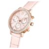 Ρολόι Matrix Tennis Chrono Swiss Made, δερμάτινο λουράκι, ροζ, φινίρισμα σε απόχρωση ροζ χρυσού