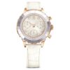 Ρολόι Octea Chrono Swiss Made, δερμάτινο λουράκι, λευκό, φινίρισμα σε απόχρωση ροζ χρυσού Ρολόι Octea Chrono Swiss Made, δερμάτινο λουράκι, λευκό, φινίρισμα σε απόχρωση ροζ χρυσού