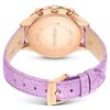 Ρολόι Octea Chrono Swiss Made, δερμάτινο λουράκι, μωβ, φινίρισμα σε απόχρωση ροζ χρυσού Ρολόι Octea Chrono Swiss Made, δερμάτινο λουράκι, μωβ, φινίρισμα σε απόχρωση ροζ χρυσού