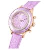 Ρολόι Octea Chrono Swiss Made, δερμάτινο λουράκι, μωβ, φινίρισμα σε απόχρωση ροζ χρυσού Ρολόι Octea Chrono Swiss Made, δερμάτινο λουράκι, μωβ, φινίρισμα σε απόχρωση ροζ χρυσού
