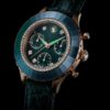 Ρολόι Octea Chrono Swiss Made, δερμάτινο λουράκι, πράσινο, φινίρισμα σε απόχρωση ροζ χρυσού Ρολόι Octea Chrono Swiss Made, δερμάτινο λουράκι, πράσινο, φινίρισμα σε απόχρωση ροζ χρυσού