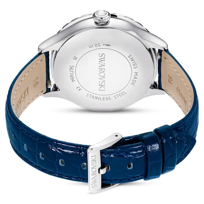 Ρολόι Octea Moon Swiss Made, Φεγγάρι, Δερμάτινο λουράκι, Μπλε, Ανοξείδωτο ατσάλι Ρολόι Octea Moon Swiss Made, Φεγγάρι, Δερμάτινο λουράκι, Μπλε, Ανοξείδωτο ατσάλι