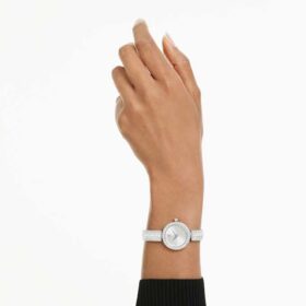 Ρολόι-βραχιόλι Matrix Pearl, ελβετικής κατασκευής, με κρυστάλλινο βραχιόλι, λευκό, από ανοξείδωτο ατσάλι