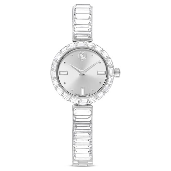 Ρολόι-βραχιόλι Matrix Swiss Made, βραχιόλι με κρύσταλλα, λευκό, ανοξείδωτο ατσάλι Ρολόι-βραχιόλι Matrix Swiss Made, βραχιόλι με κρύσταλλα, λευκό, ανοξείδωτο ατσάλι