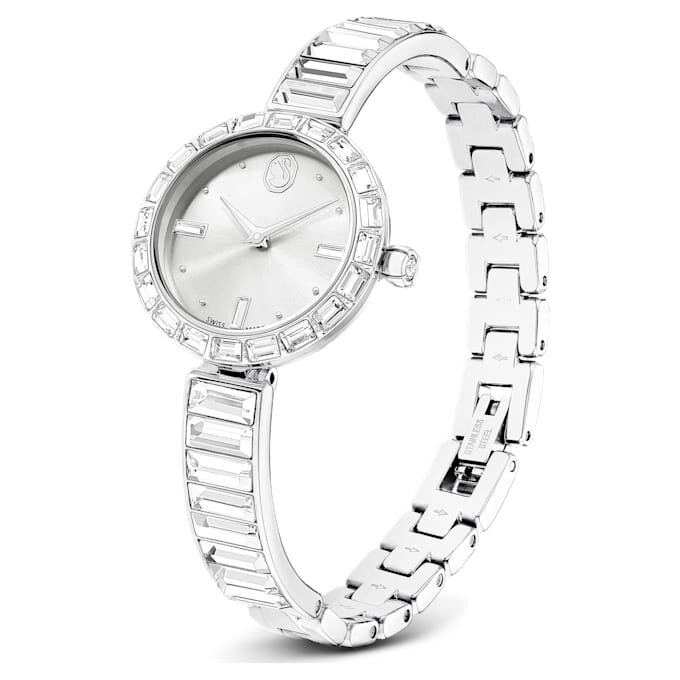 Ρολόι-βραχιόλι Matrix Swiss Made, βραχιόλι με κρύσταλλα, λευκό, ανοξείδωτο ατσάλι Ρολόι-βραχιόλι Matrix Swiss Made, βραχιόλι με κρύσταλλα, λευκό, ανοξείδωτο ατσάλι