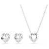 Σετ Ariana Grande X Swarovski με ανάμεικτα κοψίματα, καρδιά, λευκό, επιμεταλλωμένο με ρόδιο Σετ Ariana Grande X Swarovski με ανάμεικτα κοψίματα, καρδιά, λευκό, επιμεταλλωμένο με ρόδιο