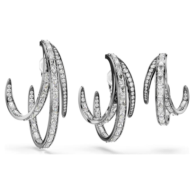 Σετ σκουλαρίκια τύπου «ear cuff» της Συλλογής Βιέννης (3) Φτερό, Λευκό, Επιμεταλλωμένο με Ρουθήνιο Σετ σκουλαρίκια τύπου «ear cuff» της Συλλογής Βιέννης (3) Φτερό, Λευκό, Επιμεταλλωμένο με Ρουθήνιο