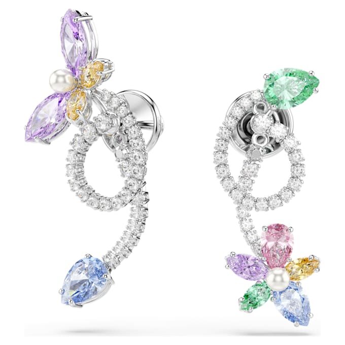 Σκουλαρίκια Ariana Grande X Swarovski με «Ear Jacket» και ποικίλες κοπές, λιβελλούλα, λουλούδι, πολύχρωμα, επιροδιωμένα Σκουλαρίκια Ariana Grande X Swarovski με «Ear Jacket» και ποικίλες κοπές, λιβελλούλα, λουλούδι, πολύχρωμα, επιροδιωμένα