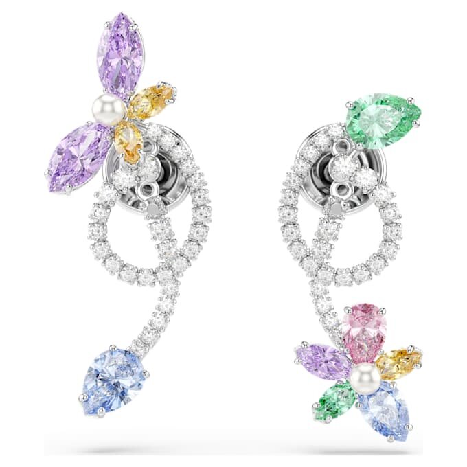 Σκουλαρίκια Ariana Grande X Swarovski με «Ear Jacket» και ποικίλες κοπές, λιβελλούλα, λουλούδι, πολύχρωμα, επιροδιωμένα Σκουλαρίκια Ariana Grande X Swarovski με «Ear Jacket» και ποικίλες κοπές, λιβελλούλα, λουλούδι, πολύχρωμα, επιροδιωμένα