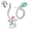 Σκουλαρίκια Ariana Grande X Swarovski με «Ear Jacket» και ποικίλες κοπές, λιβελλούλα, λουλούδι, πολύχρωμα, επιροδιωμένα Σκουλαρίκια Ariana Grande X Swarovski με «Ear Jacket» και ποικίλες κοπές, λιβελλούλα, λουλούδι, πολύχρωμα, επιροδιωμένα