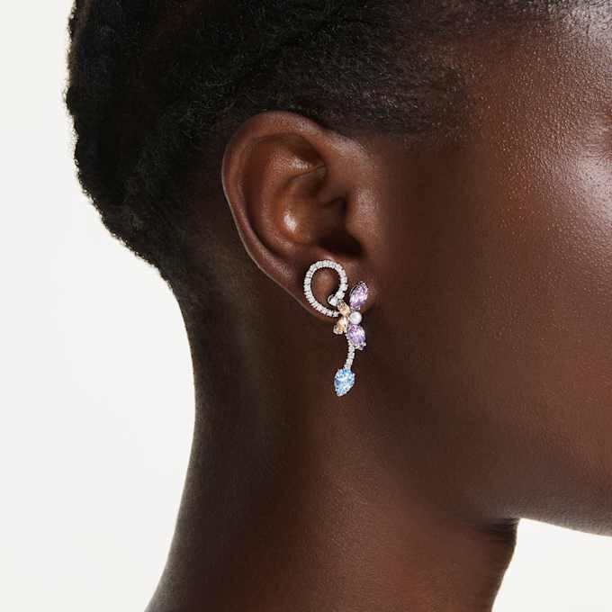 Σκουλαρίκια Ariana Grande X Swarovski με «Ear Jacket» και ποικίλες κοπές, λιβελλούλα, λουλούδι, πολύχρωμα, επιροδιωμένα Σκουλαρίκια Ariana Grande X Swarovski με «Ear Jacket» και ποικίλες κοπές, λιβελλούλα, λουλούδι, πολύχρωμα, επιροδιωμένα