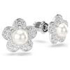 Σκουλαρίκια Ariana Grande X Swarovski με κρύσταλλο σε σχήμα μαργαριταριού, στρογγυλή κοπή, λουλούδι, λευκό, επιροδιωμένα Σκουλαρίκια Ariana Grande X Swarovski με κρύσταλλο σε σχήμα μαργαριταριού, στρογγυλή κοπή, λουλούδι, λευκό, επιροδιωμένα