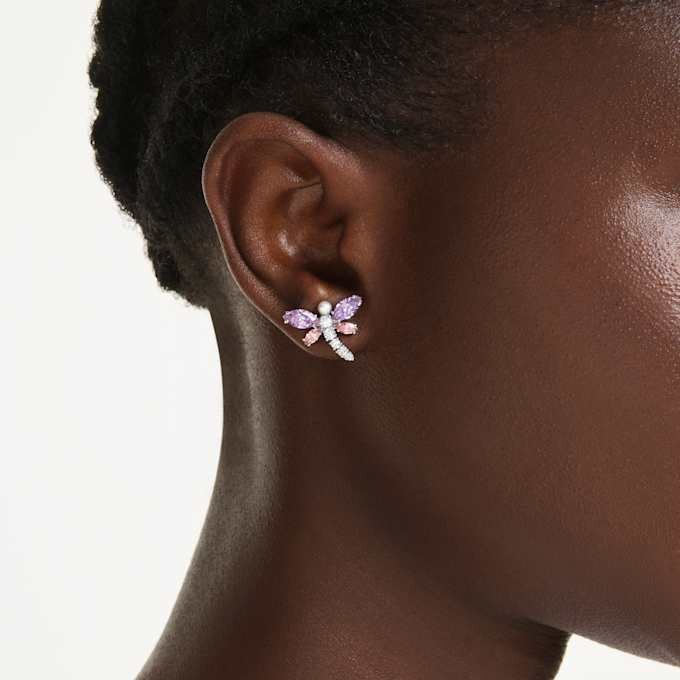 Σκουλαρίκια Ariana Grande X Swarovski με μικτή κοπή, λιβελλούλα, πολύχρωμα, επιροδιωμένα Σκουλαρίκια Ariana Grande X Swarovski με μικτή κοπή, λιβελλούλα, πολύχρωμα, επιροδιωμένα