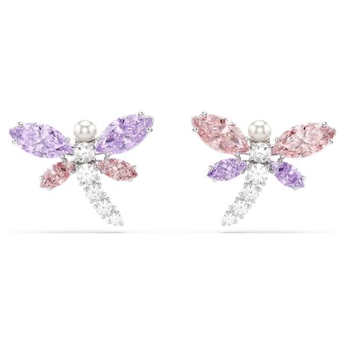 Σκουλαρίκια Ariana Grande X Swarovski με μικτή κοπή, λιβελλούλα, πολύχρωμα, επιροδιωμένα Σκουλαρίκια Ariana Grande X Swarovski με μικτή κοπή, λιβελλούλα, πολύχρωμα, επιροδιωμένα