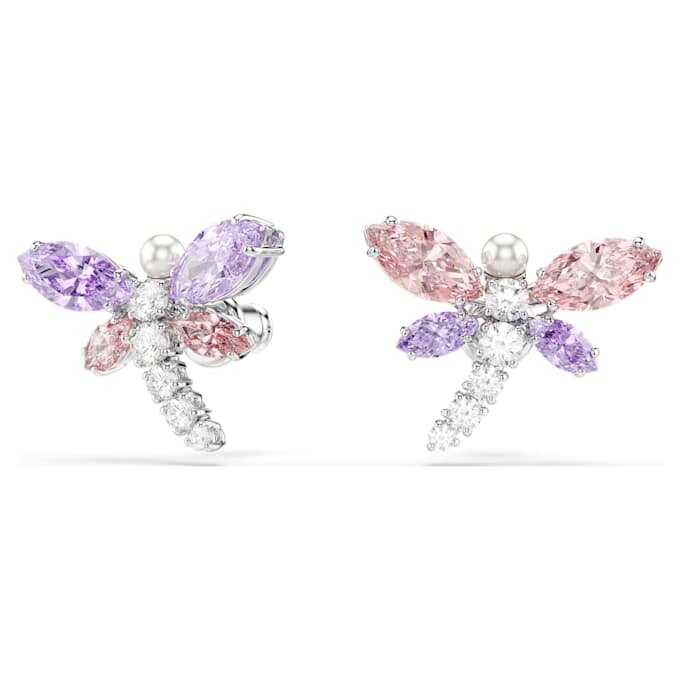 Σκουλαρίκια Ariana Grande X Swarovski με μικτή κοπή, λιβελλούλα, πολύχρωμα, επιροδιωμένα Σκουλαρίκια Ariana Grande X Swarovski με μικτή κοπή, λιβελλούλα, πολύχρωμα, επιροδιωμένα
