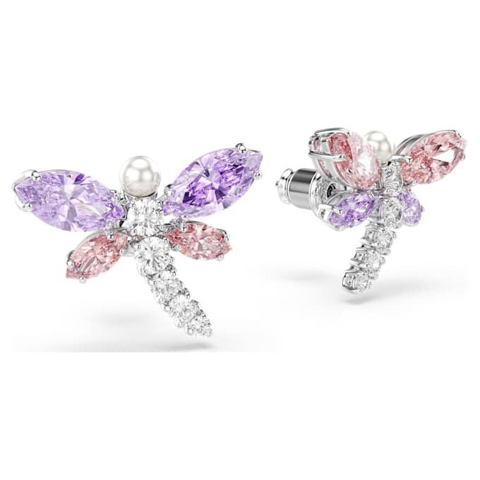 Σκουλαρίκια Ariana Grande X Swarovski με μικτή κοπή, λιβελλούλα, πολύχρωμα, επιροδιωμένα Σκουλαρίκια Ariana Grande X Swarovski με μικτή κοπή, λιβελλούλα, πολύχρωμα, επιροδιωμένα