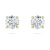 Σκουλαρίκια Eternity Solitaire με διαμάντια εργαστηριακής καλλιέργειας 1 Ct συνολικά, στρογγυλό σχήμα, κίτρινο χρυσό 14K Σκουλαρίκια Eternity Solitaire με διαμάντια εργαστηριακής καλλιέργειας 1 Ct συνολικά, στρογγυλό σχήμα, κίτρινο χρυσό 14K