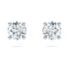 Σκουλαρίκια Eternity Solitaire με διαμάντια εργαστηριακής καλλιέργειας 1 Ct Tw, στρογγυλό σχήμα, λευκό χρυσό 14K