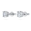 Σκουλαρίκια Eternity Solitaire με διαμάντια εργαστηριακής καλλιέργειας 1 Ct Tw, στρογγυλό σχήμα, λευκό χρυσό 14K