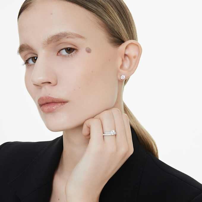 Δαχτυλίδι Eternity Band με διαμάντια εργαστηριακής καλλιέργειας 0,4 καράτια συνολικά, στρογγυλό σχήμα, ασήμι 925 Δαχτυλίδι Eternity Band με διαμάντια εργαστηριακής καλλιέργειας 0,4 καράτια συνολικά, στρογγυλό σχήμα, ασήμι 925
