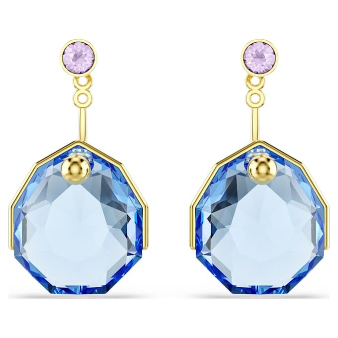 Σκουλαρίκια Gema Blue, επιχρυσωμένα Σκουλαρίκια Gema Blue, επιχρυσωμένα