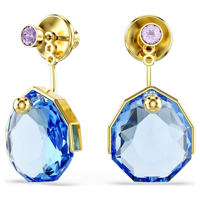 Σκουλαρίκια Gema Blue, επιχρυσωμένα Σκουλαρίκια Gema Blue, επιχρυσωμένα