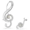 Σκουλαρίκια με κλιπ Ariana Grande X Swarovski, ασύμμετρο σχέδιο, κρυστάλλινη πέρλα, κοπή μπαγκέτ, λευκό, επιμεταλλωμένα με ρόδιο Σκουλαρίκια με κλιπ Ariana Grande X Swarovski, ασύμμετρο σχέδιο, κρυστάλλινη πέρλα, κοπή μπαγκέτ, λευκό, επιμεταλλωμένα με ρόδιο