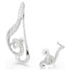 Σκουλαρίκια με κλιπ Ariana Grande X Swarovski, ασύμμετρο σχέδιο, κρυστάλλινη πέρλα, κοπή μπαγκέτ, λευκό, επιμεταλλωμένα με ρόδιο Σκουλαρίκια με κλιπ Ariana Grande X Swarovski, ασύμμετρο σχέδιο, κρυστάλλινη πέρλα, κοπή μπαγκέτ, λευκό, επιμεταλλωμένα με ρόδιο
