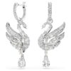 Σκουλαρίκια «Swan» Swan, Λευκά, Με επίστρωση ροδίου Σκουλαρίκια «Swan» Swan, Λευκά, Με επίστρωση ροδίου