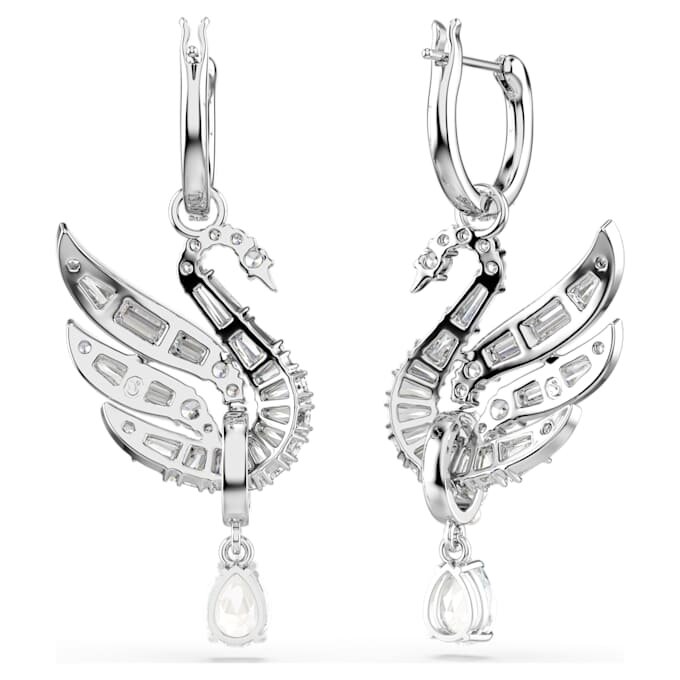 Σκουλαρίκια «Swan» Swan, Λευκά, Με επίστρωση ροδίου Σκουλαρίκια «Swan» Swan, Λευκά, Με επίστρωση ροδίου