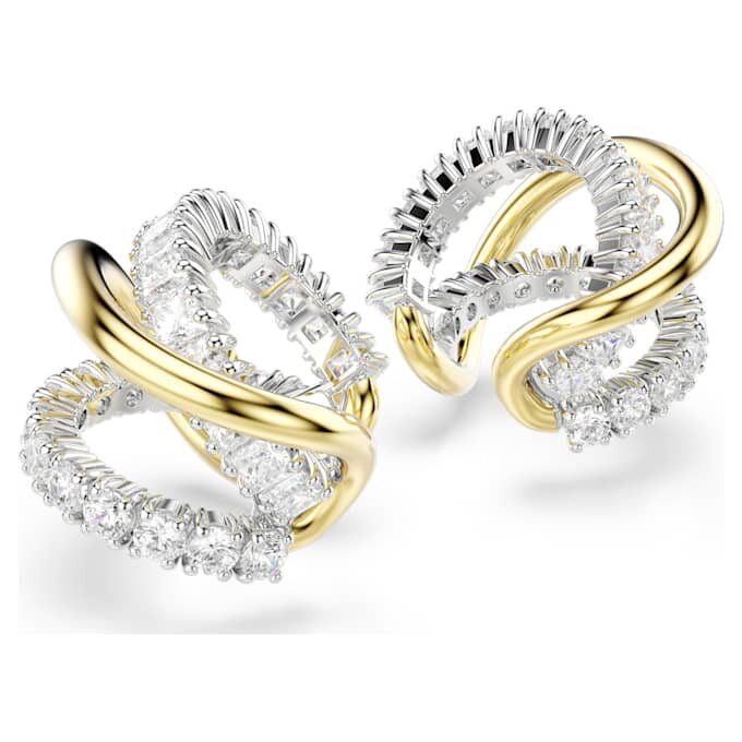 Σκουλαρίκια τύπου «Ear Cuffs» Hyperbola με μικτή κοπή, λευκά, φινίρισμα από μείγμα μετάλλων Σκουλαρίκια τύπου «Ear Cuffs» Hyperbola με μικτή κοπή, λευκά, φινίρισμα από μείγμα μετάλλων