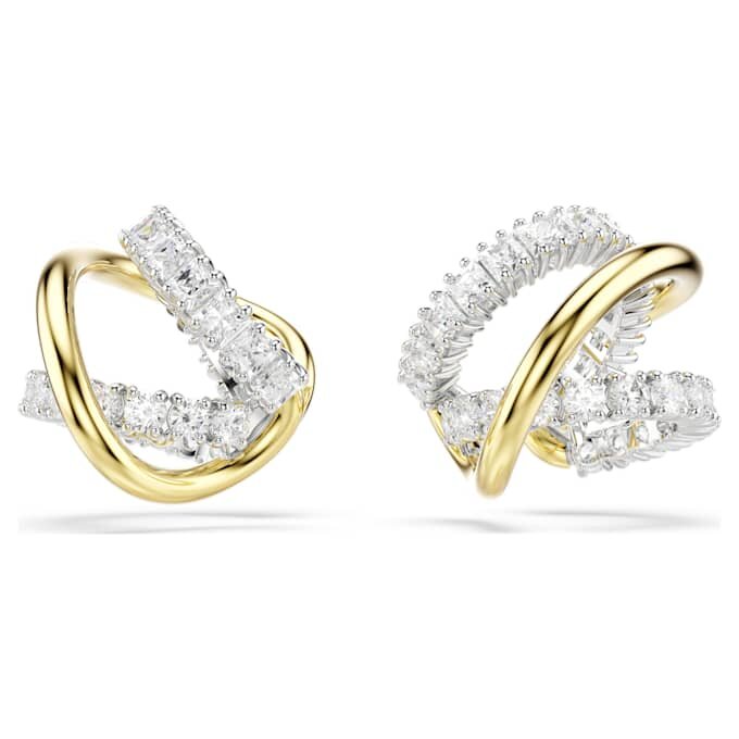 Σκουλαρίκια τύπου «Ear Cuffs» Hyperbola με μικτή κοπή, λευκά, φινίρισμα από μείγμα μετάλλων Σκουλαρίκια τύπου «Ear Cuffs» Hyperbola με μικτή κοπή, λευκά, φινίρισμα από μείγμα μετάλλων