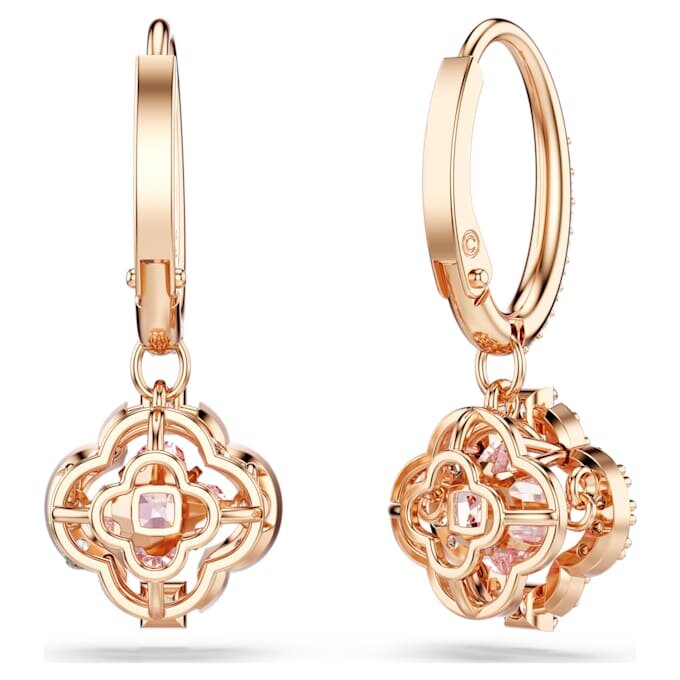 Σκουλαρίκια Una Drop Clover, ροζ, επιχρυσωμένα σε απόχρωση ροζ χρυσού Σκουλαρίκια Una Drop Clover, ροζ, επιχρυσωμένα σε απόχρωση ροζ χρυσού