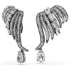 Συλλογή «The Vienna Collection» – Σκουλαρίκια τύπου «Ear Cuff» με μοτίβο φτερού, λευκά, με επίστρωση ρουθηνίου Συλλογή «The Vienna Collection» – Σκουλαρίκια τύπου «Ear Cuff» με μοτίβο φτερού, λευκά, με επίστρωση ρουθηνίου